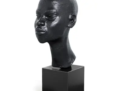 DE BLONAY TETE D AFRICAN sculpture 3D model