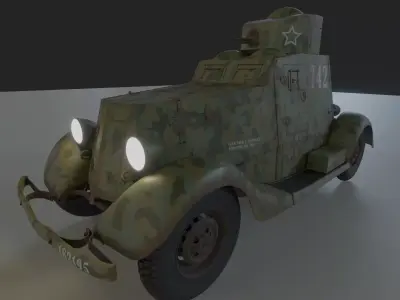 Armoured Car FAI-M Low-poly 3D model