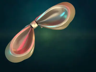Bow ribbon billowing II 3D print model