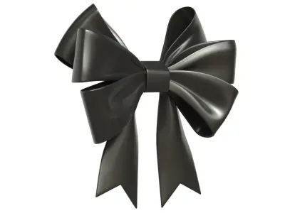 Christmas Bow Ribbon 70 Low-poly 3D model