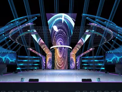 Concert stage design-1229 3D model