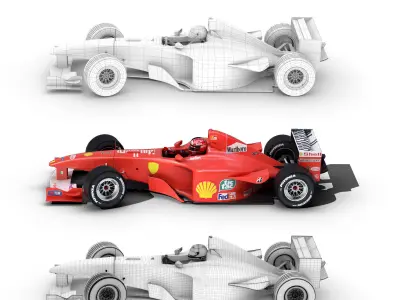 Formula 1 2000  Low-poly 3D model