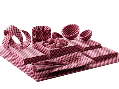 Living decor set accessories for the coffee table Parks Book 00 3D model