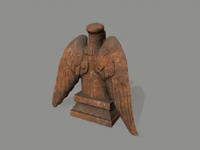 Angel Statue Low-poly 3D model