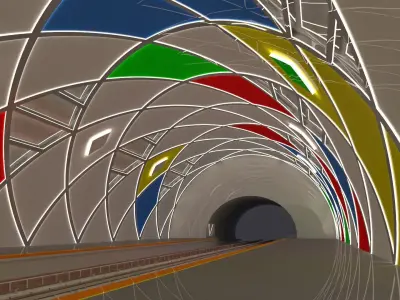 Metro station 3D model