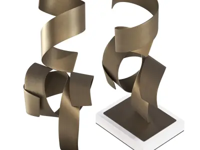 Modern Metal Sculpture 3D model