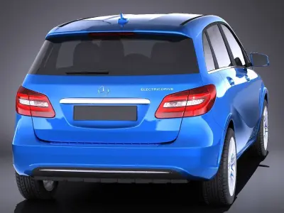 Mercedes-Benz B-class Electric Drive 2016 VRAY 3D model
