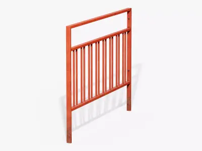 Guardrail B Low-poly 3D model