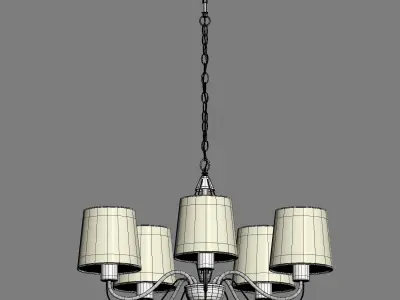 ORLEAN chandelier with four shades 3D model