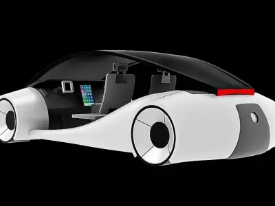 Apple futuristic electric car 3D model