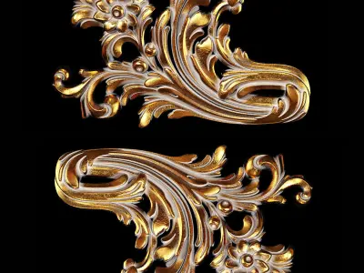 Classic carved 054 3D model