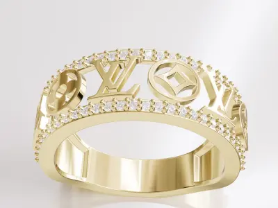 Jewelry Diamond Ring Model RG17 Free 3D print model