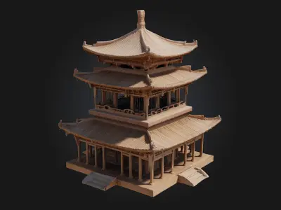 Pagoda Elegance  Timeless Beauty in Every Tier 3D model