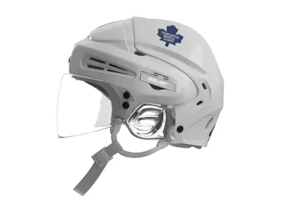 Hockey Helmet Toronto Maple Leafs 3D model