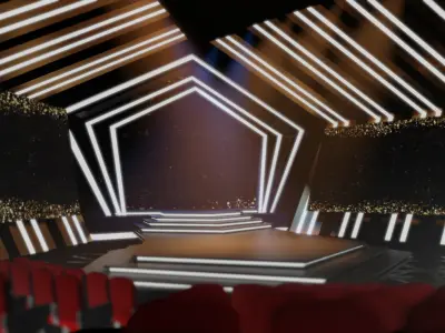 Virtual Modern Stage 3D model