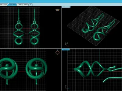 Earrings Twist Style 3D print model