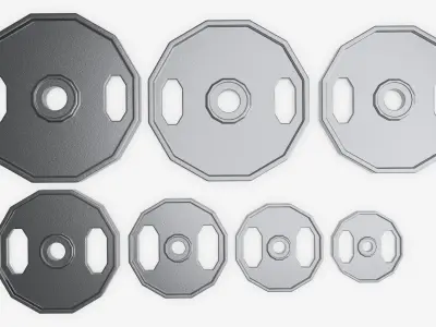 Weight disk set 02 3D model