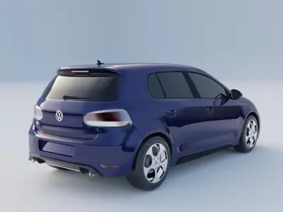 Volkswagen Golf GTI 6 2009 3D model