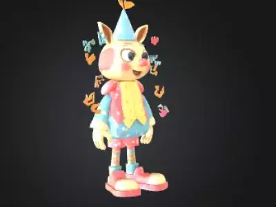 Toy Doll 3D Model Realistic Decorative Figure Free 3D print model purchase