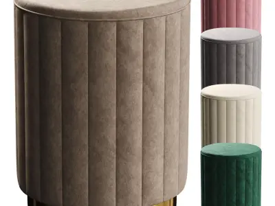 Lightweight luxury stools Low-poly 3D model