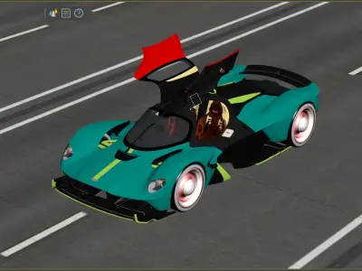 A red Aston Martin 3D print model