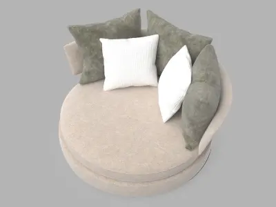 Round sofa 3D model