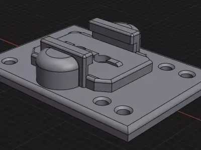 GoPro mount quick connect for skateboard  3D print model