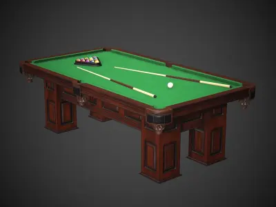 Pool Table Britton Heritage Low-poly 3D model