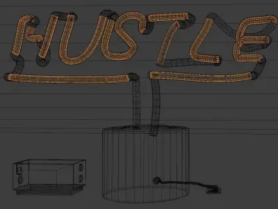Table Neon Hustle Free low-poly 3D model