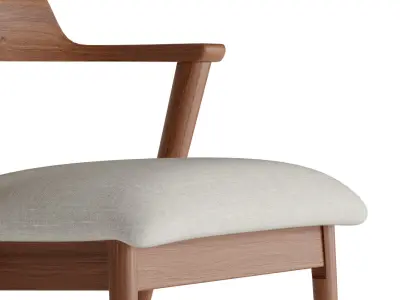 Bentwood Dining Armchair 3D model