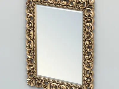 Rectangle mirror frame 003 3D model