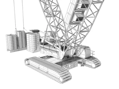 Sarens SL 3800 crane 3D model