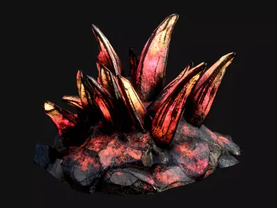 Crystal Metal Free low-poly 3D model