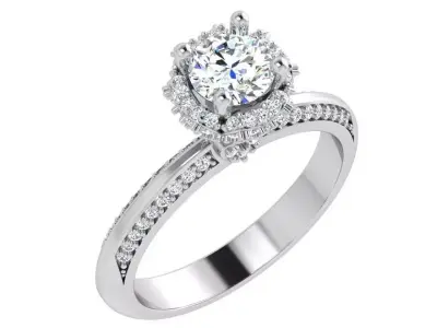 Round Halo Ring 4674 3D print model