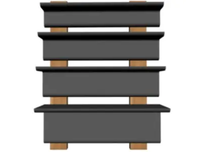 3 4in Thick Equal Angle 3D model