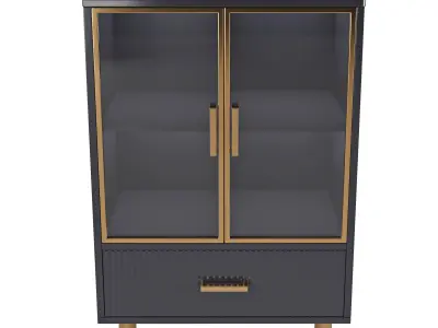 Homary-Italian Light Luxury Display Cabinet 3D model