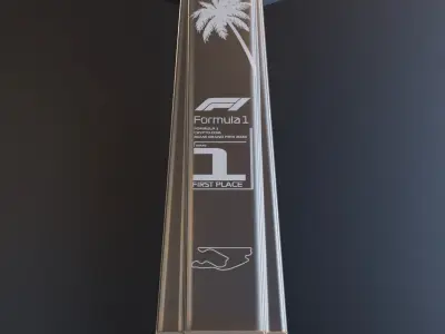 F1 Trophy - Miami GP Trophy Low-poly 3D model