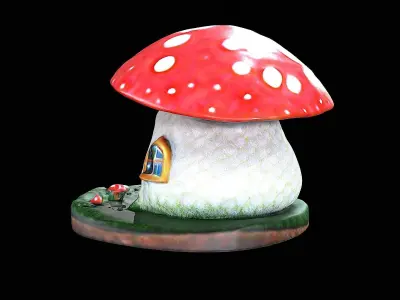 Mushroom house 3D model