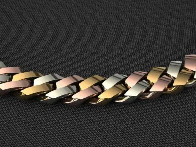 21 MM CUBAN SQUARE LINK CHAIN FOR NECKLACE 3D print model