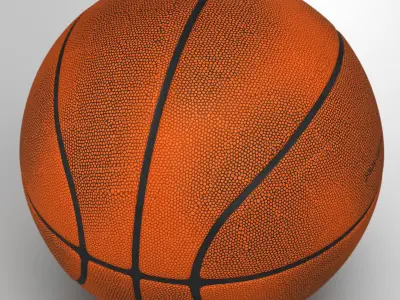 Orange basketball ball Low-poly 3D model