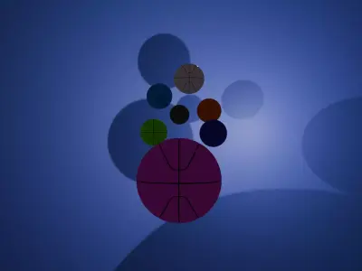 Realistic Basketball  Game Ready 3D Model  PBR  Low Poly FREE Free low-poly 3D model
