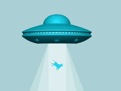 Alien UFO Wall Light Spaceship - Creative STL 3D print model