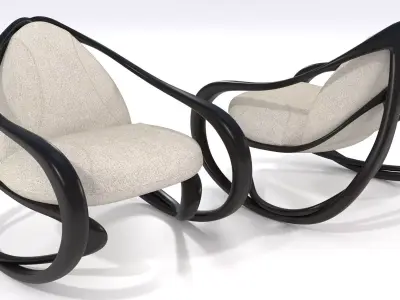 Rocking armchair Move-Dw-LFab 3D model