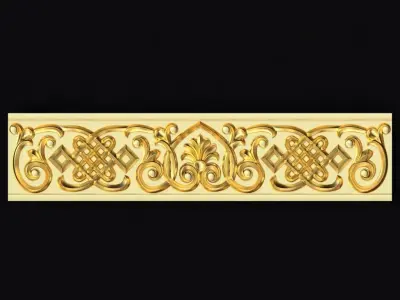 Central decor ornament for furniture 3D model 685