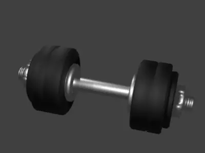 Barbell dumbbell Free low-poly 3D model