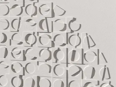 Toodesigns Perspective wall sculpture art 3D model