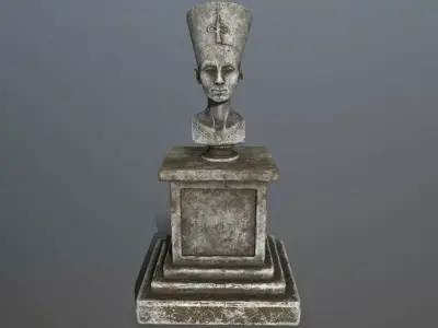 Nefertiti egyptian bust Low-poly 3D model