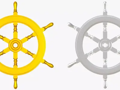 Helm Gold And Helm Silver 3D model