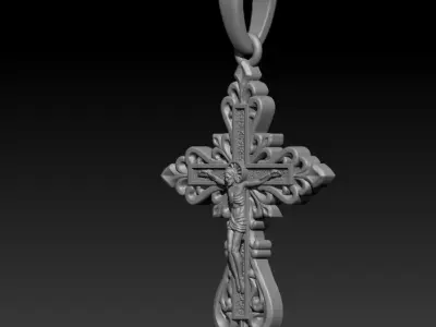 Jesus Cross Pendant 75091 3D print model
