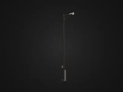 Old Soviet Street Light 07 Low-poly 3D model